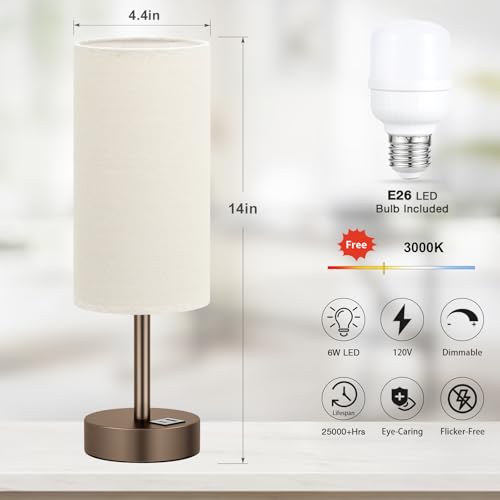 Bedside Table Lamp for Bedroom