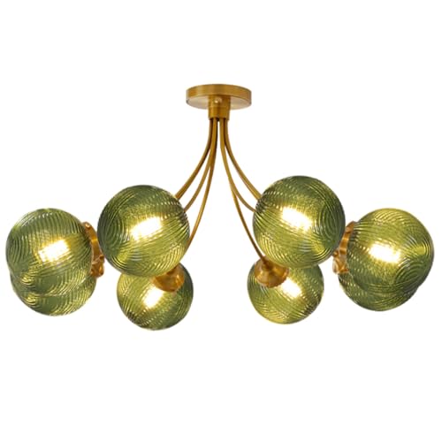 8 Light Semi Flush Mount Chandelier