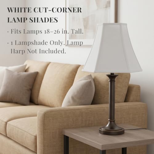 1 Pack White Square Cut Corner Lamp Shades