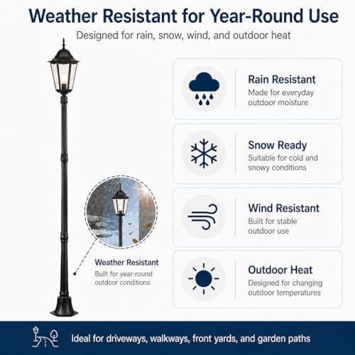84" Outdoor Lamp Post Light
