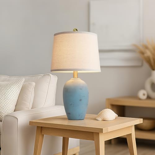 21'' Set of 2 Coastal Small Ceramic Lamps for Bedroom (2 Count)