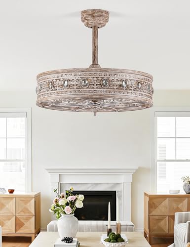 Rustic Chandelier Ceiling Fan with Light