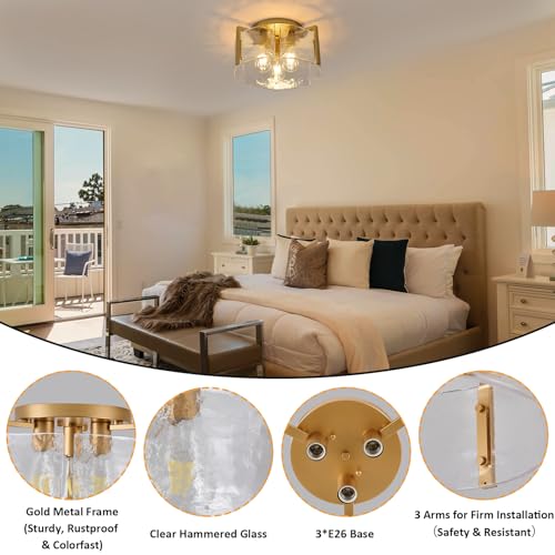 Modern Semi Flush Mount Ceiling Light Fixture (3 Count)