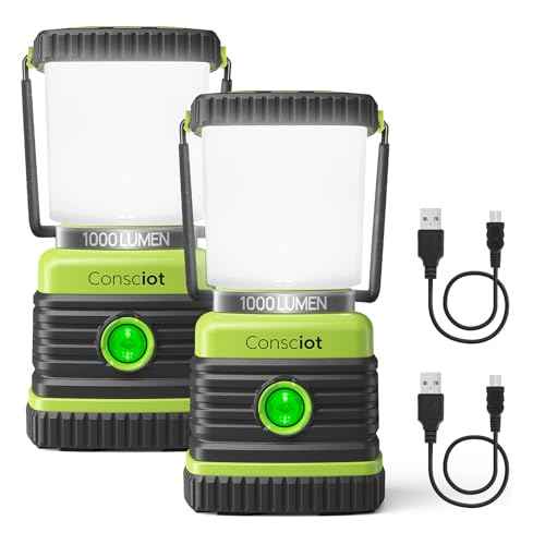 1000LM LED Camping Lantern Rechargeable (2 Count)