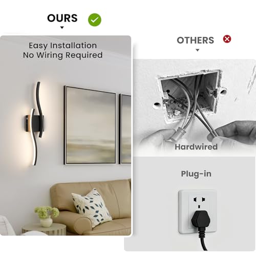 Black Battery Operated Wall Sconces (2 Count)
