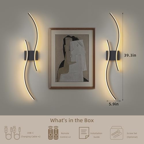 Battery Operated Wall Sconce Set of 2 (2 Count)