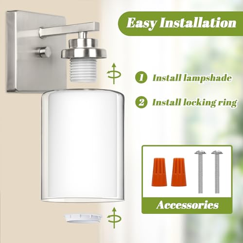 Set of 2 Wall Sconces for Bathroom (2 Count)