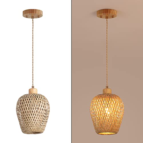 Bamboo Pendant Light Fixture One