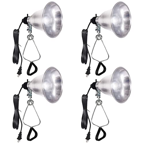E26 Clamp Light Socket with 5.5 Inch Aluminum Reflector