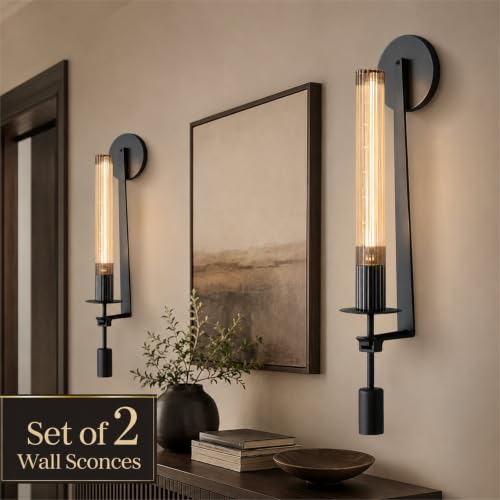 Black Wall Sconces Set of 2 (2 Count)