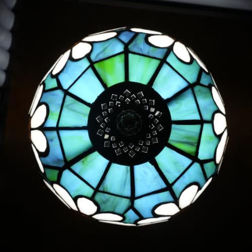 Tiffany Style Stained Glass Table Lamp Chrysanthemum Small Table Lamp Bedroom Bedside Lamp Living Room Dining Room Office Decoration Desk Lamp Home Decoration Creative Gift Scene Props