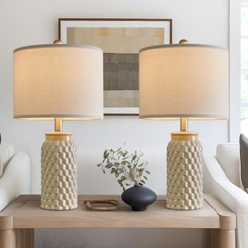 20.5" Ceramic Table Lamps Set of 2 (2 Count)