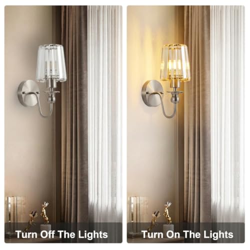 Hardwired Crystal Wall Sconces Set of 2 (2 Count)