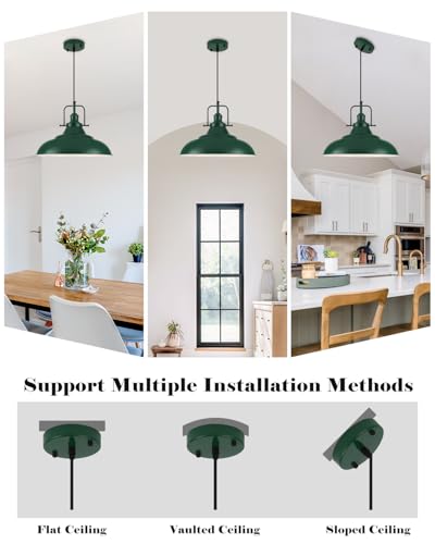Green Pendant Light 2 Pack (2 Count)