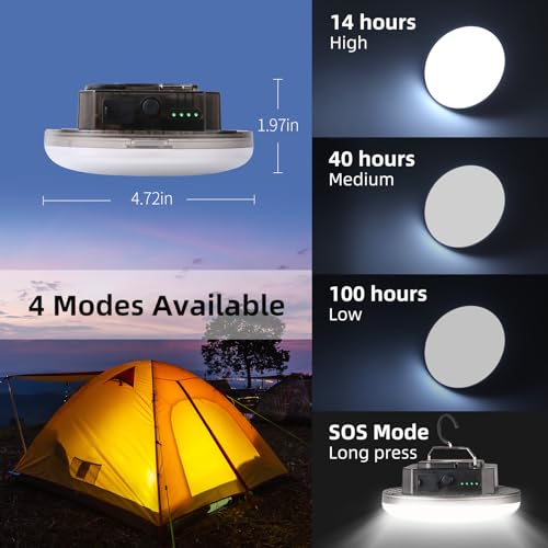Rechargeable Camping Tent Light Portable LED Camp Lantern