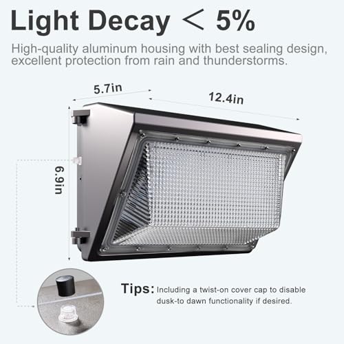 8 Pack 70W LED Wall Pack Lights (8 Count)