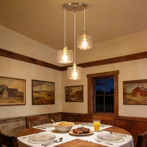 Brushed Nickel Dining Room Chandelier Light Fixture
