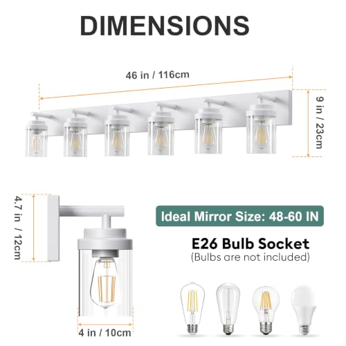 Bathroom Light Fixture White