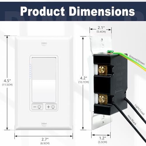 2 Pack Dimmer Light Switch (2 Count)