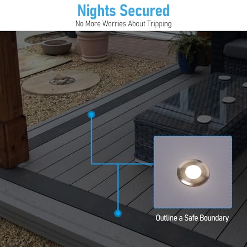 12 Pack 3000K Recessed Low Voltage Deck Light (12 Count)