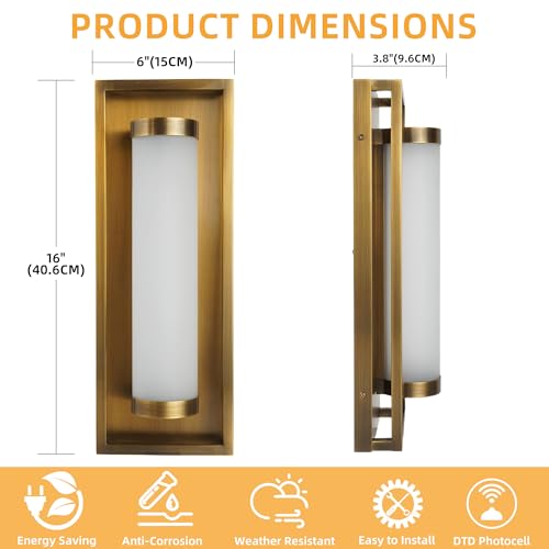 Modern LED Dusk to Dawn Outdoor Wall Sconce