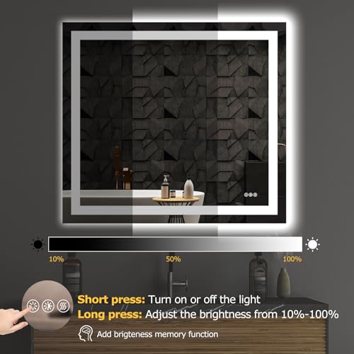 40"X36" LED Bathroom Mirror with Lights
