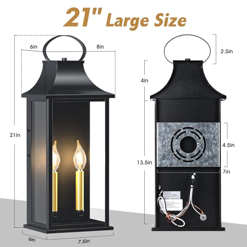 21" Large Outdoor Wall Lights (2 Count)