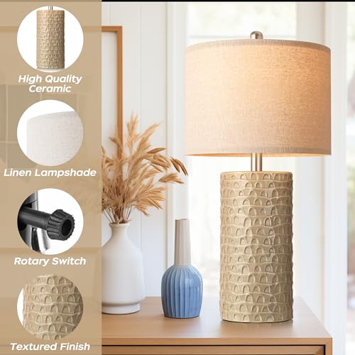 23" Modern Ceramic Table Lamp Set of 2 (2 Count)