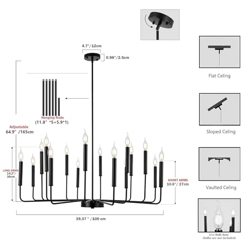 Modern Black Farmhouse Chandeliers
