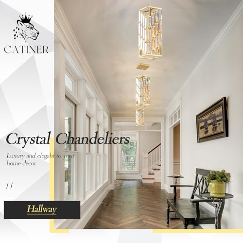 Gold Crystal Pendant Light 3 (3 Count)