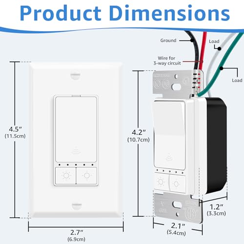 4 Pack Smart LED Dimmer Switch (4 Count)