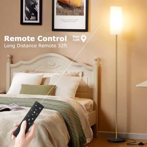 64'' Floor Lamps for Living Room with Remote Control and Stepless Dimmable Colors Temperature & Brightness