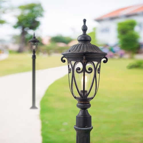Outdoor Post Light Fixture with Pier Mount