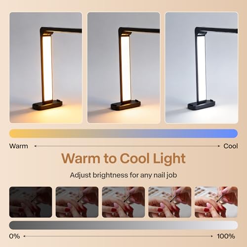 Foldable Nail Desk Lamp with Phone Holder