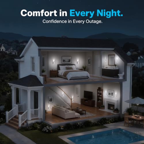6 Pcs LED Emergency Lights for Home Power Failure Night Light Dusk to Dawn (6 Count)