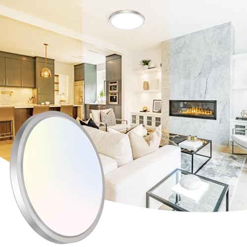 12 Inch LED Ceiling Light Brushed Nickel