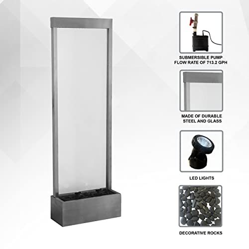 72" Steel Glass Free