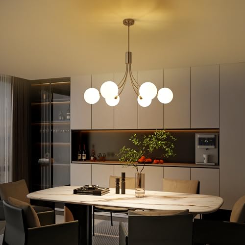 6 Light Brushed Nickel Chandelier