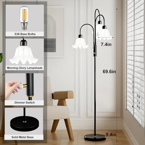 70IN Flower Floor Lamp for Living Room (3 Count)