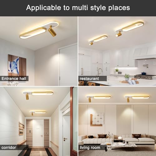 31.4inch Modern LED Ceiling Light 40w Gold Linear Ceiling Light