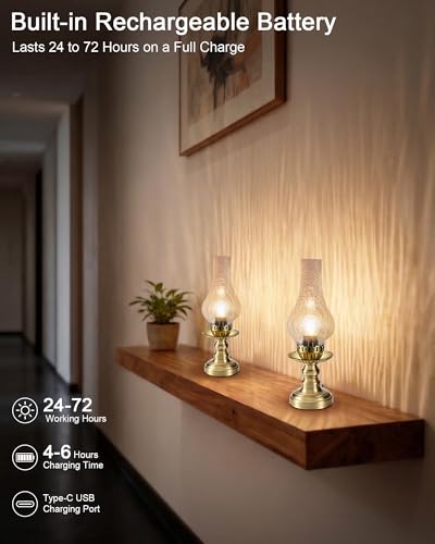 Vintage Rechargeable Cordless Table Lamp Battery Operated