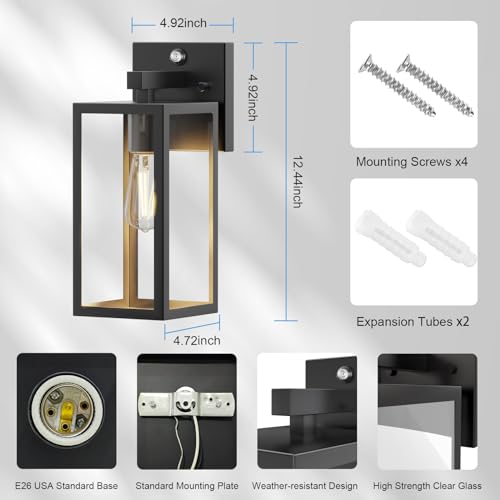Dusk to Dawn Porch Outdoor Light (2 Count)