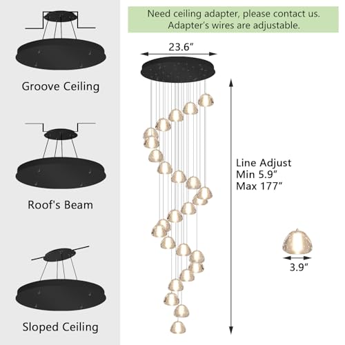 177'' Long Large Crystal Chandeliers 25 (25 Count)