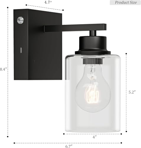 Wireless Battery Operated Wall Sconce Set of Two with Remote Control (2 Count)