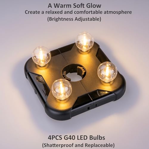 Battery Operated Patio LED Umbrella Light with G40 Bulbs