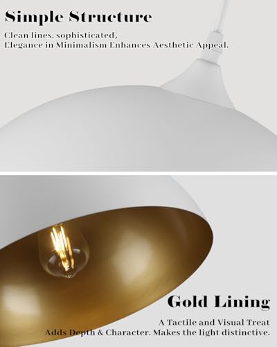White Pendant Lights Kitchen Island 2 Pack (2 Count)