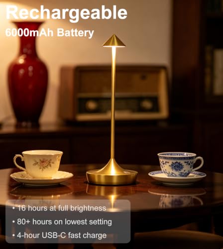 2 Pack Cordless Rechargeable LED Table Lamp (2 Count)