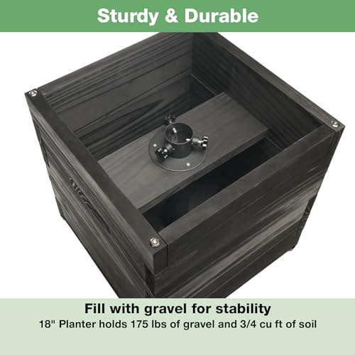 Extra Large Decorative Wooden Planter w