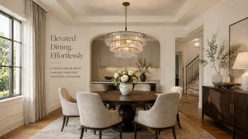 3 Tier 26 Inch Clear Crystal Glass Chandeliers