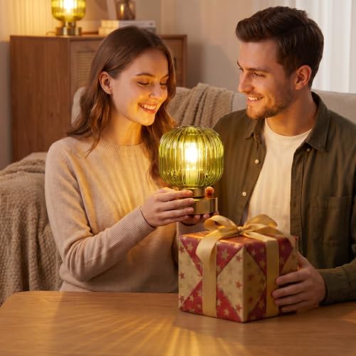 Green Touch Glass Table Lamp